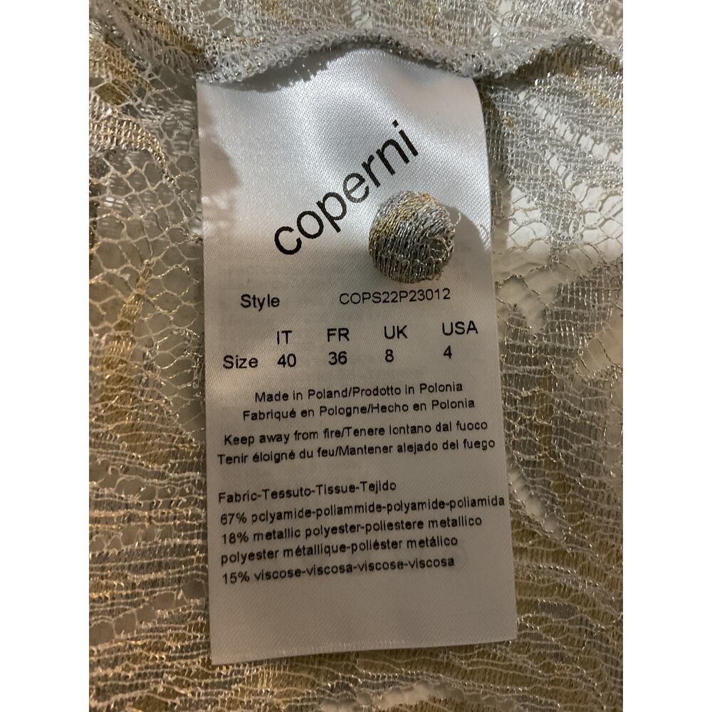 Coperni Lace Flared Silver Polyamide Trouser Size… - image 6